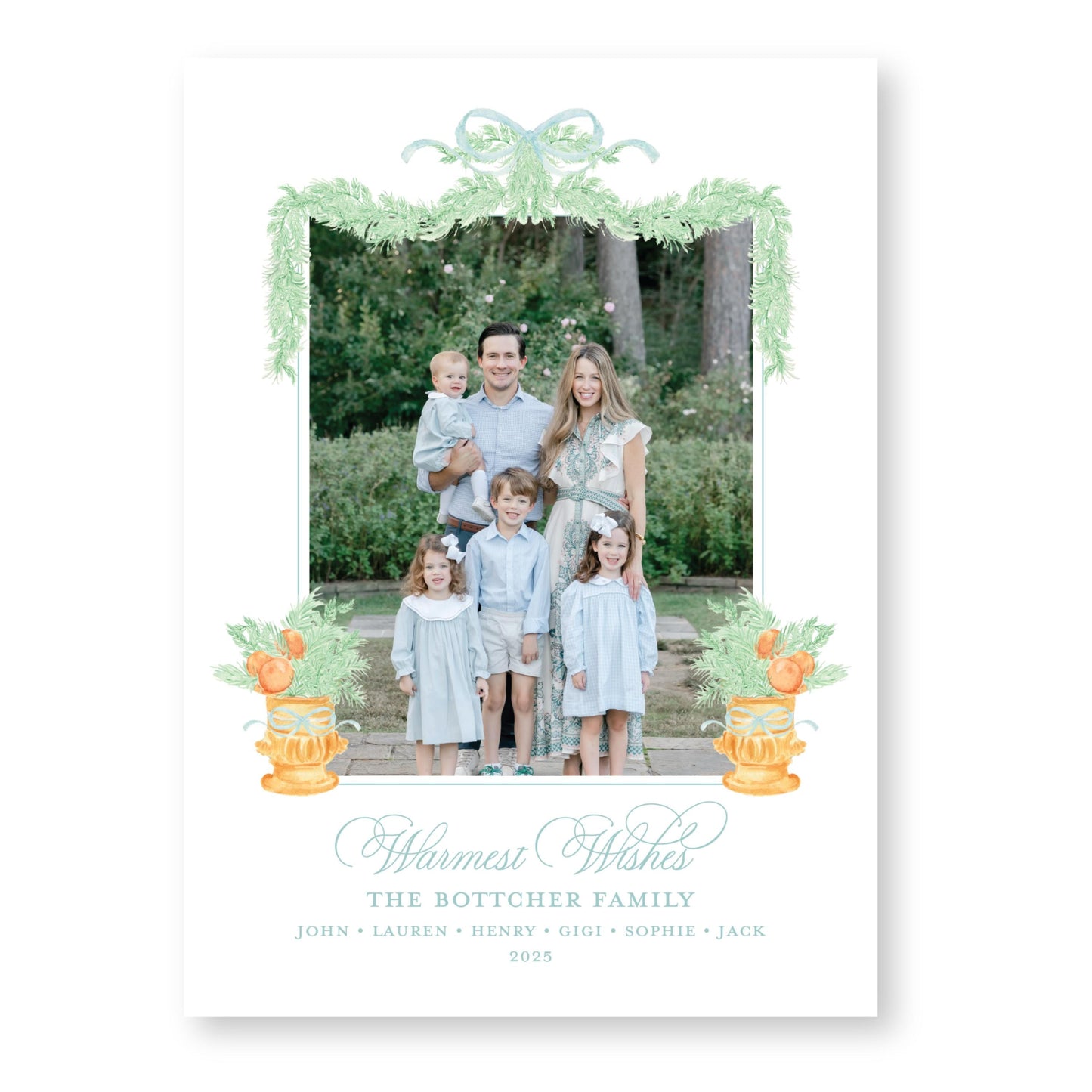 Orange you Merry Vase | 5x7 Holiday Photo Card with Envelope