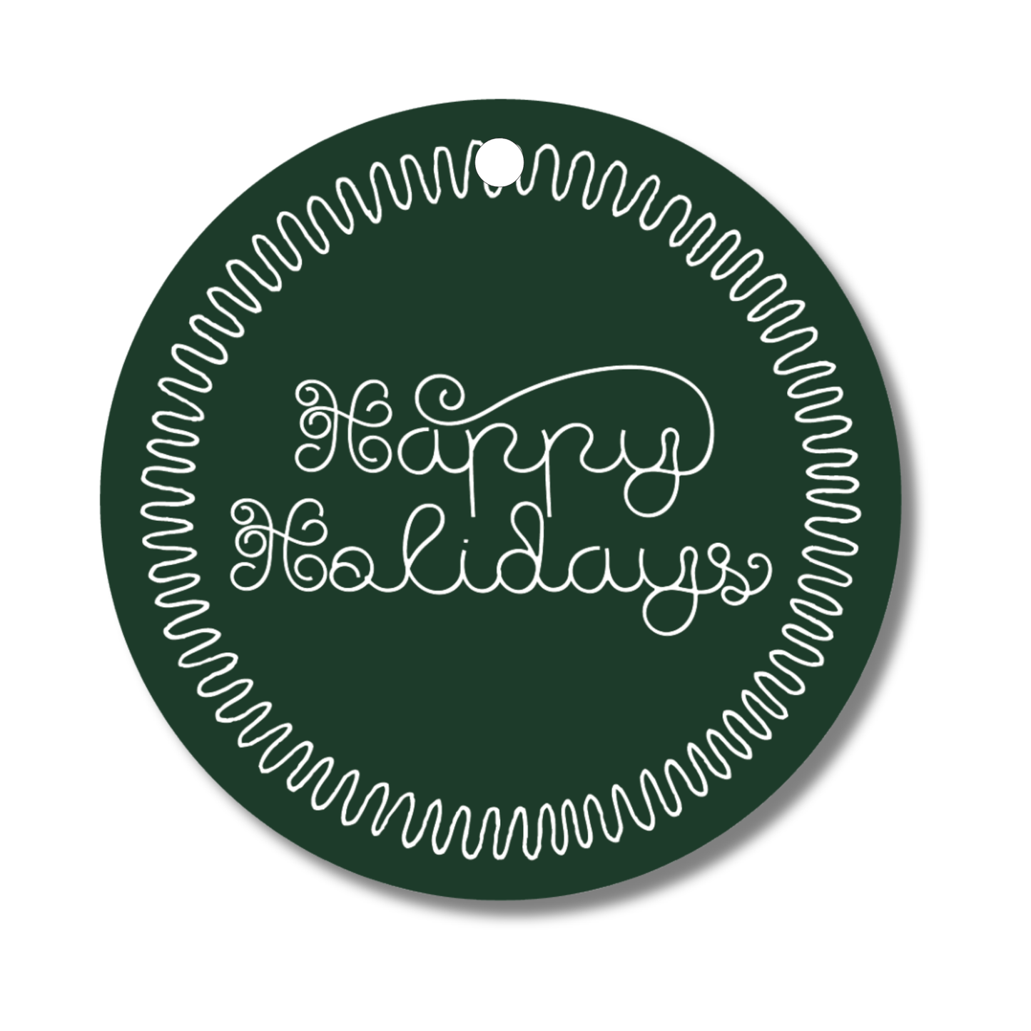 Doodle Border Round Hanging Gift Tag