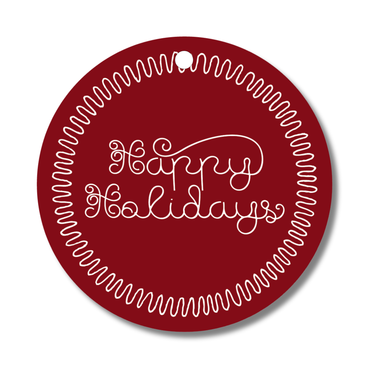Doodle Border Round Hanging Gift Tag