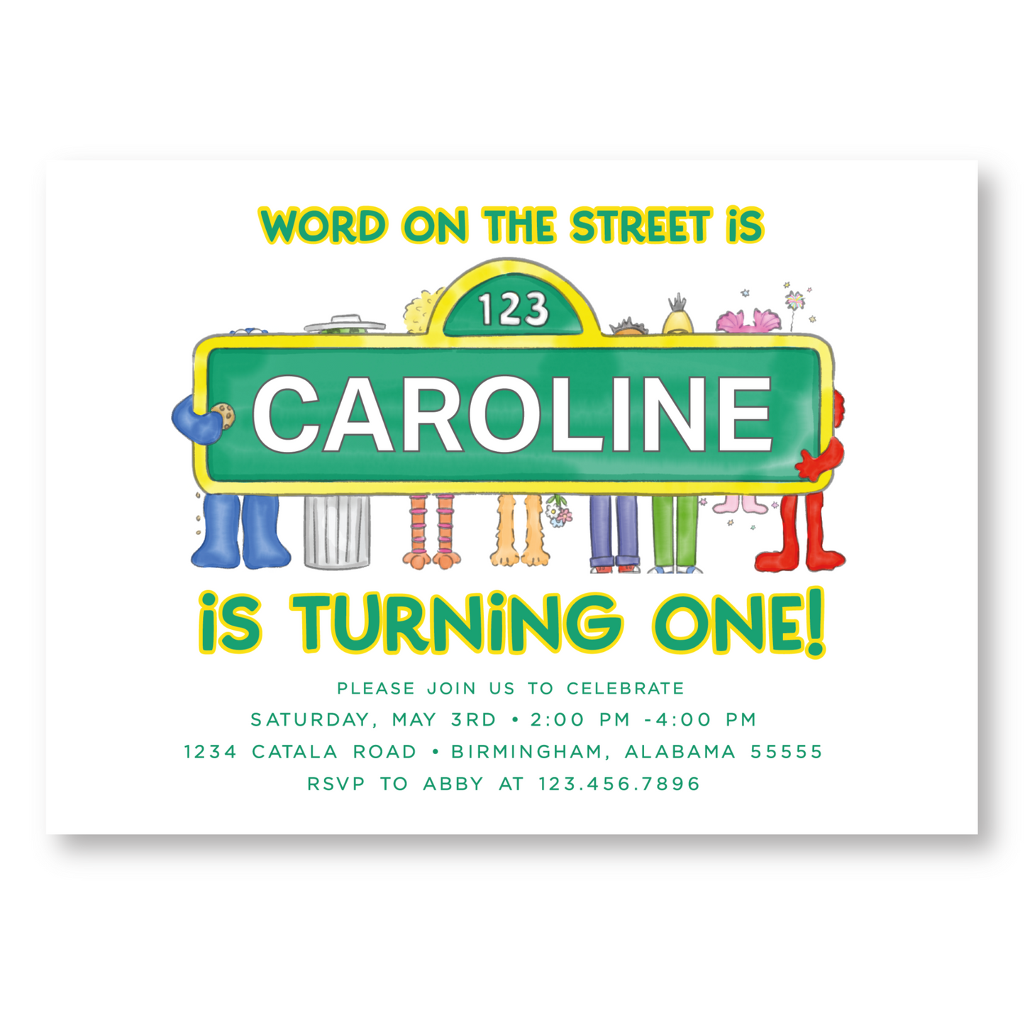 Sunny Days Street Birthday Invitation