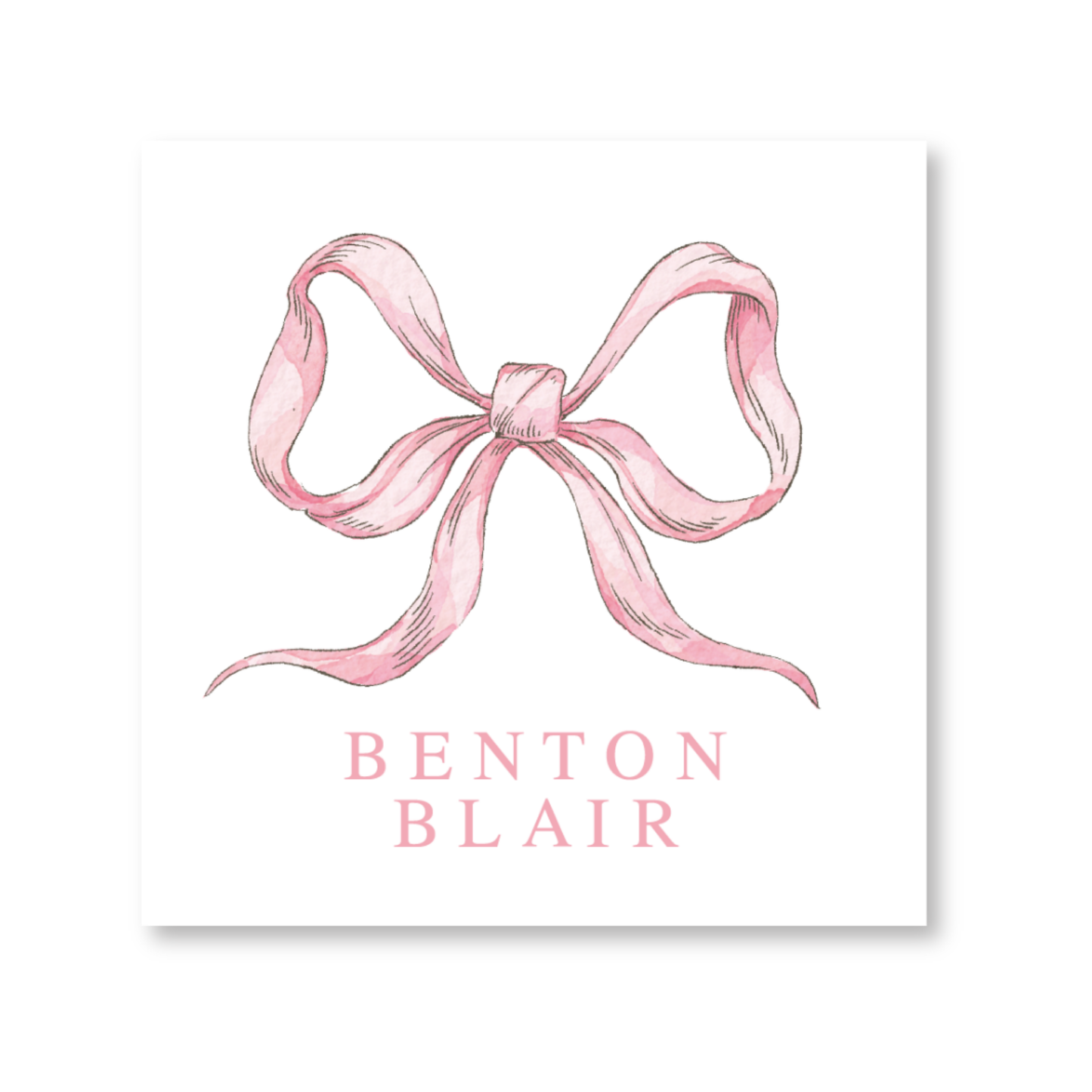 Pink Bow Gift Tag, Gift Stickers, Enclosure Cards