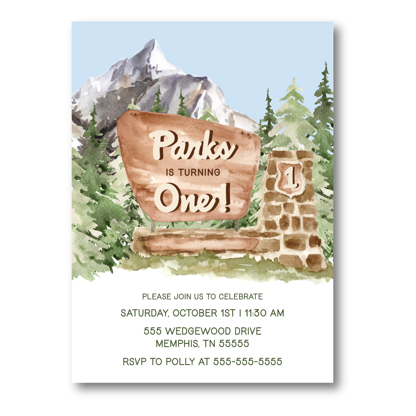 National Park Birthday Invitation