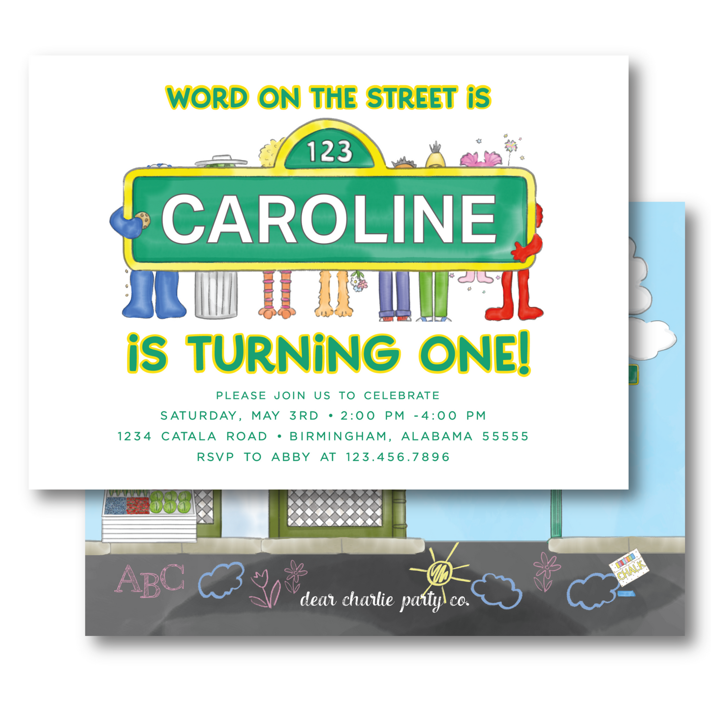 Sunny Days Street Birthday Invitation