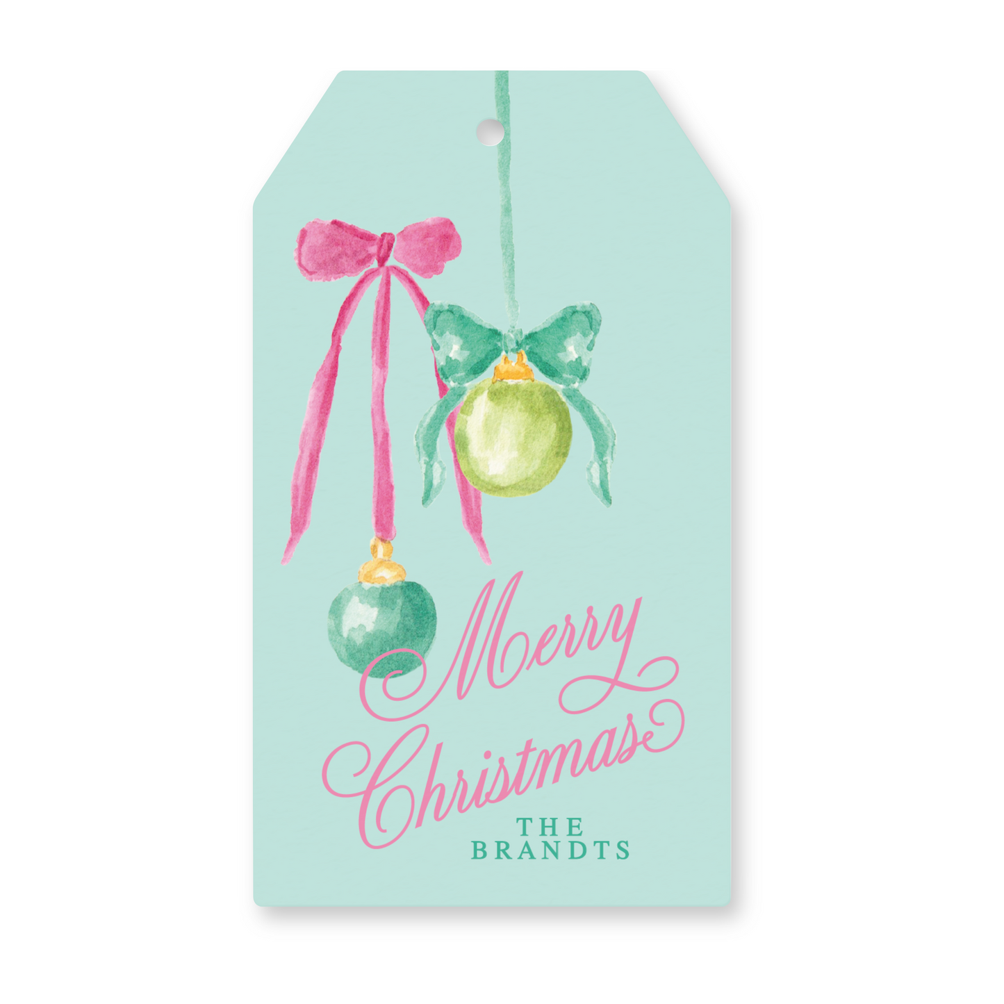 Bright Ornament Gift Tag – Festive Hanging Holiday Gift Label With String