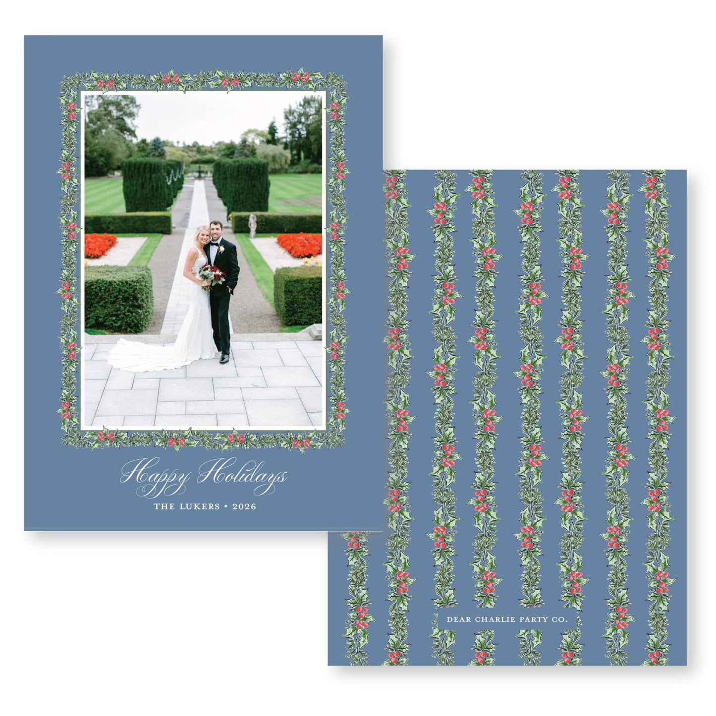 Holly Jolly Frame | 5x7 Holiday Photo Card with Envelope