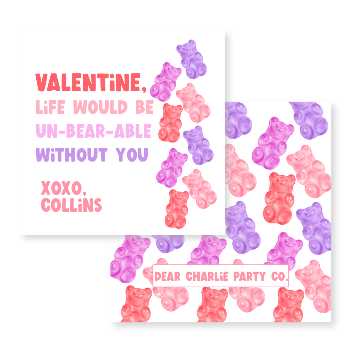 Gummy Bear Valentine Gift Tag