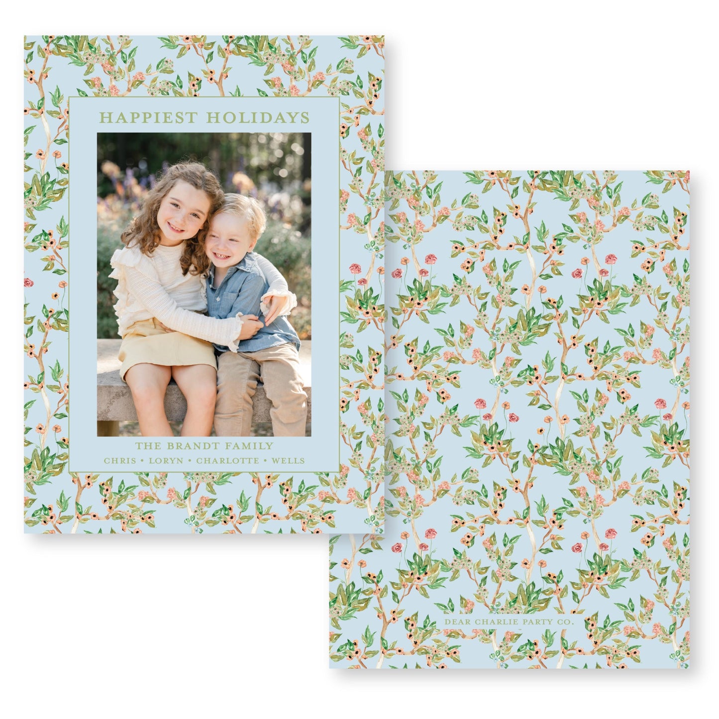Autumn Chinoiserie | 5x7 Holiday Photo Card with Envelope