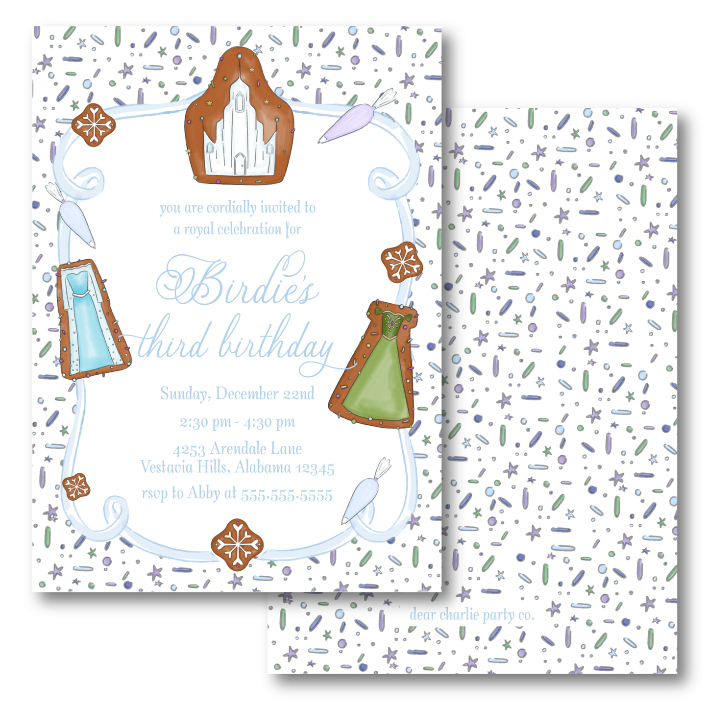 Frozen Cookie Decorating Party Invitation