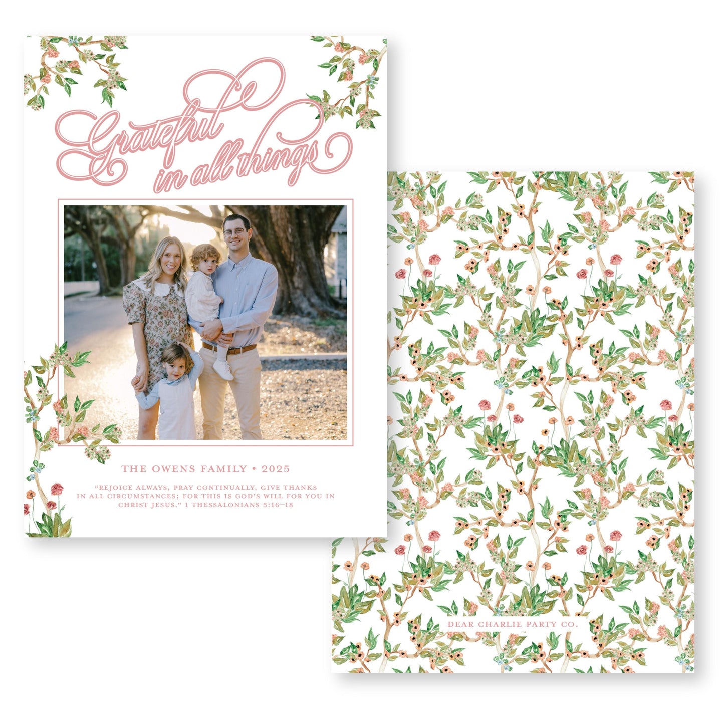 Autumn Chinoiserie in White | 5x7 Holiday Photo Card with Envelope