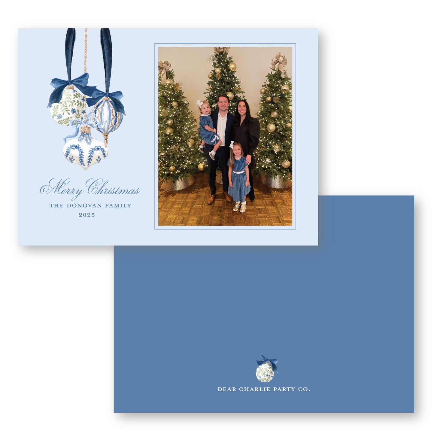Holiday Blues Card | 5x7 Holiday Photo Card with Envelope
