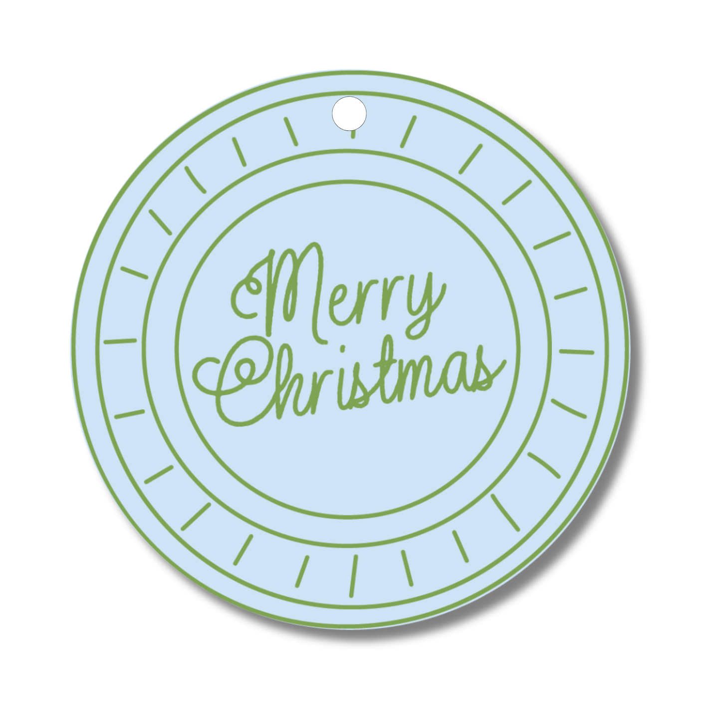 Doodle Border Round Hanging Gift Tag