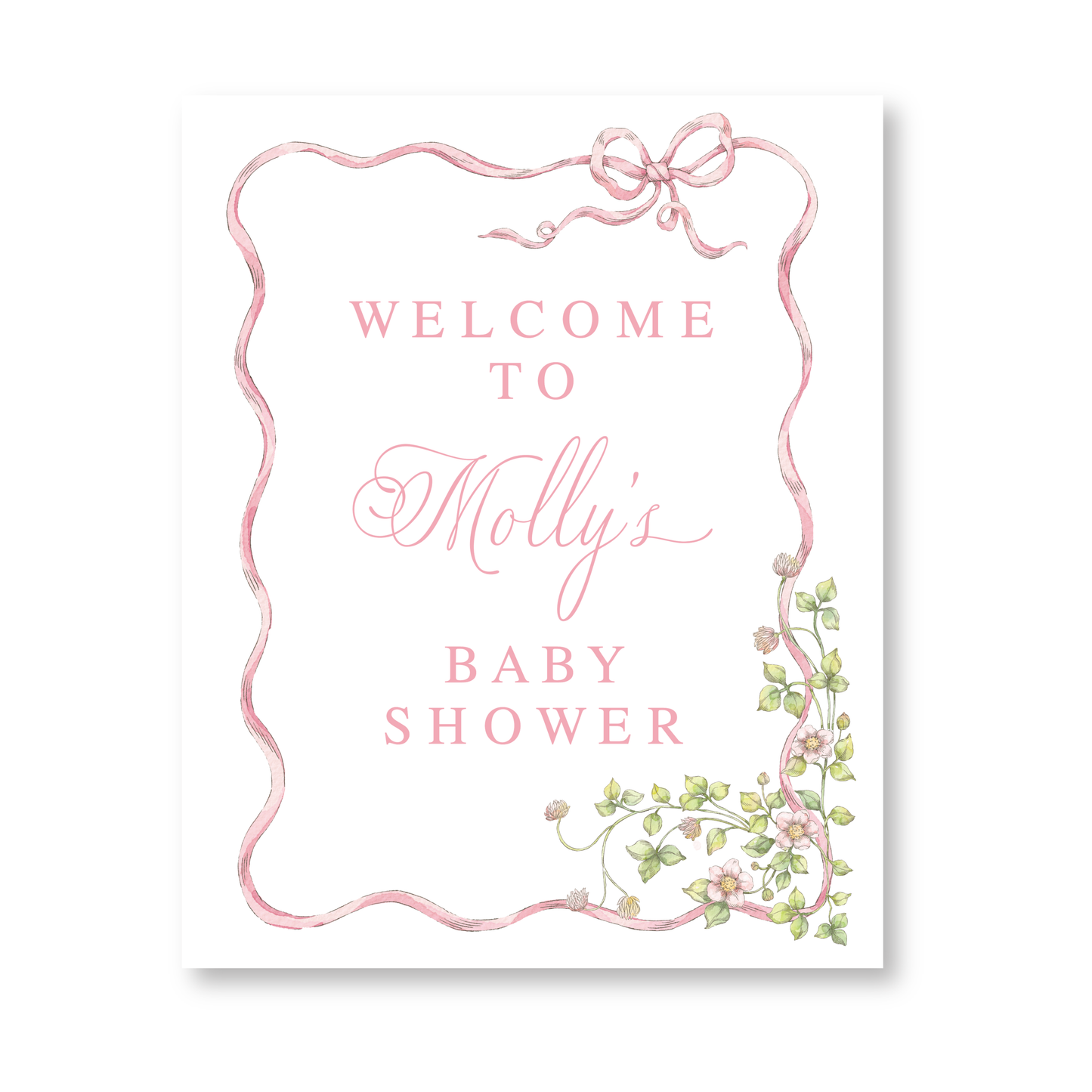 Floral Garden Welcome Sign