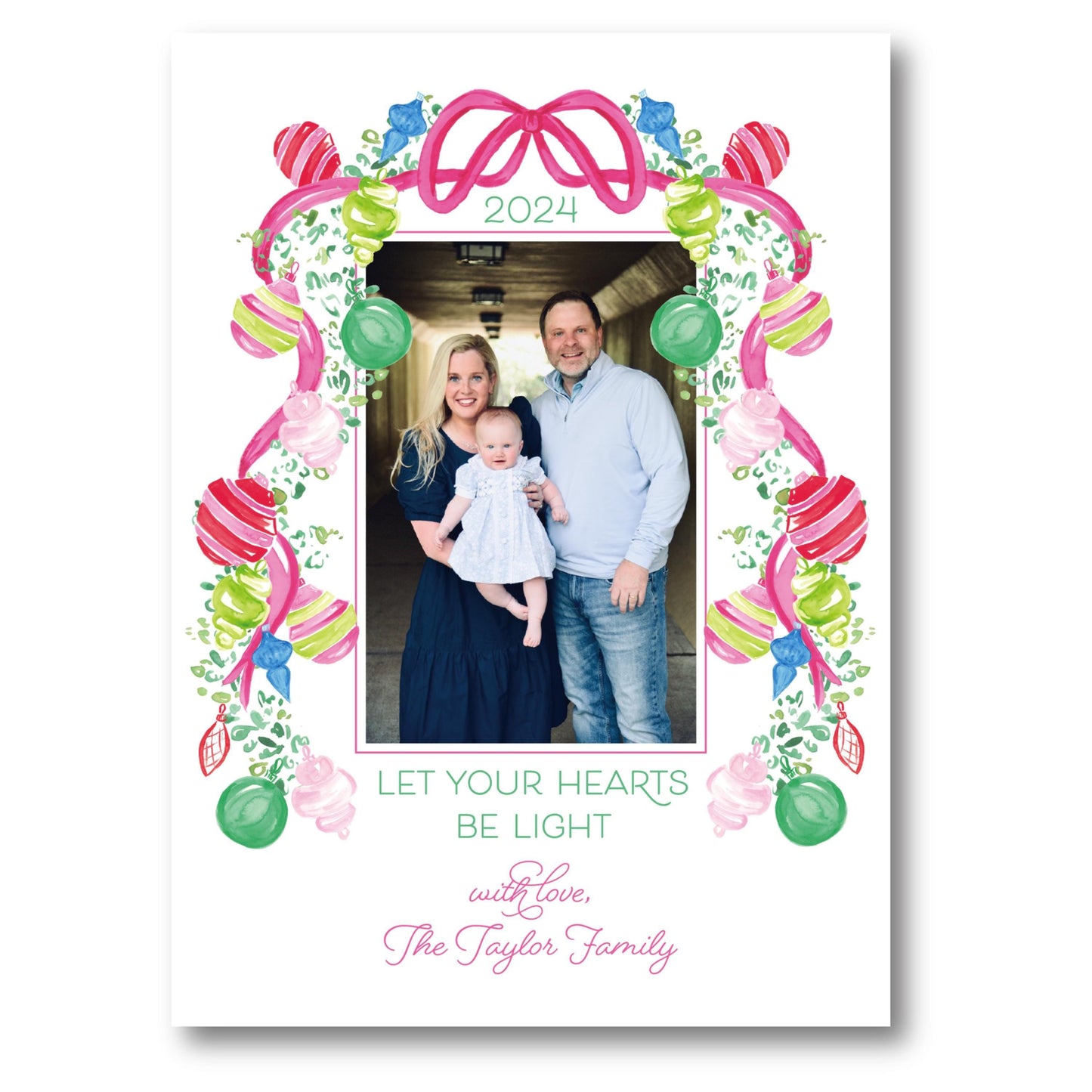 Bauble and Bright | Exclusive Art Holiday Card, Holiday Cards | 5x7 Holiday Photo Card with Envelope
