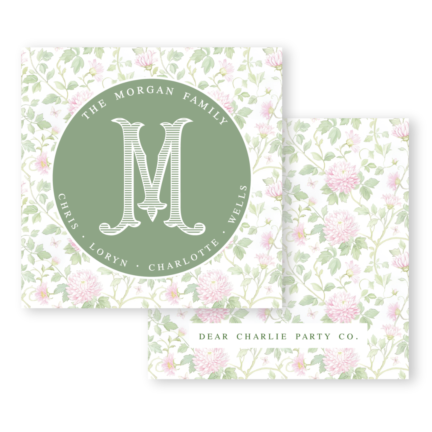 the morgan family logo and business card