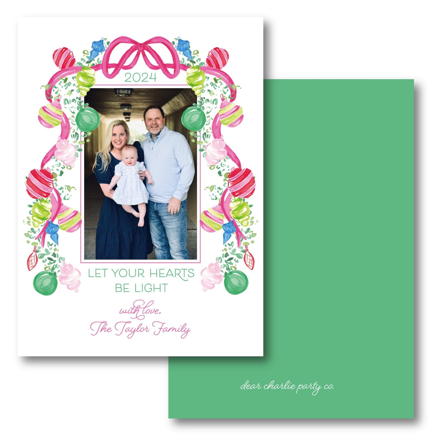 Bauble and Bright | Exclusive Art Holiday Card, Holiday Cards | 5x7 Holiday Photo Card with Envelope