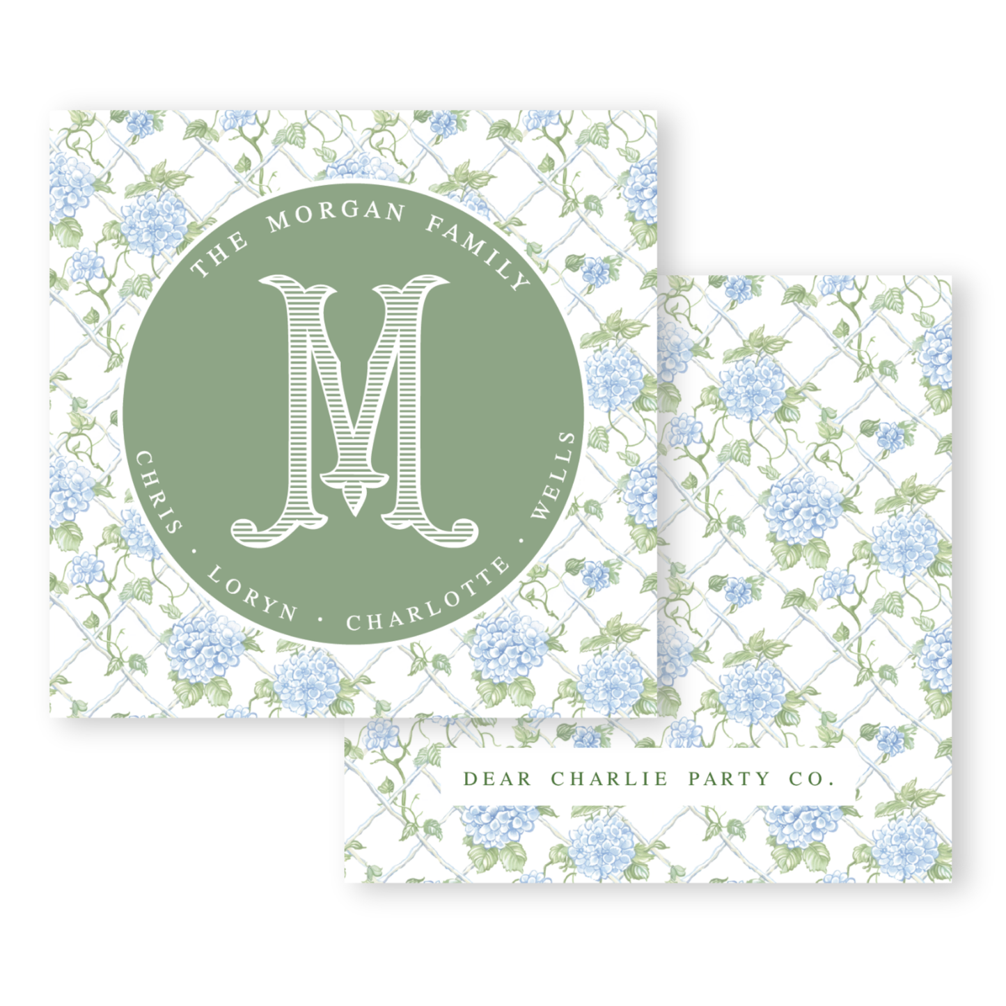 the morgan family logo and business card