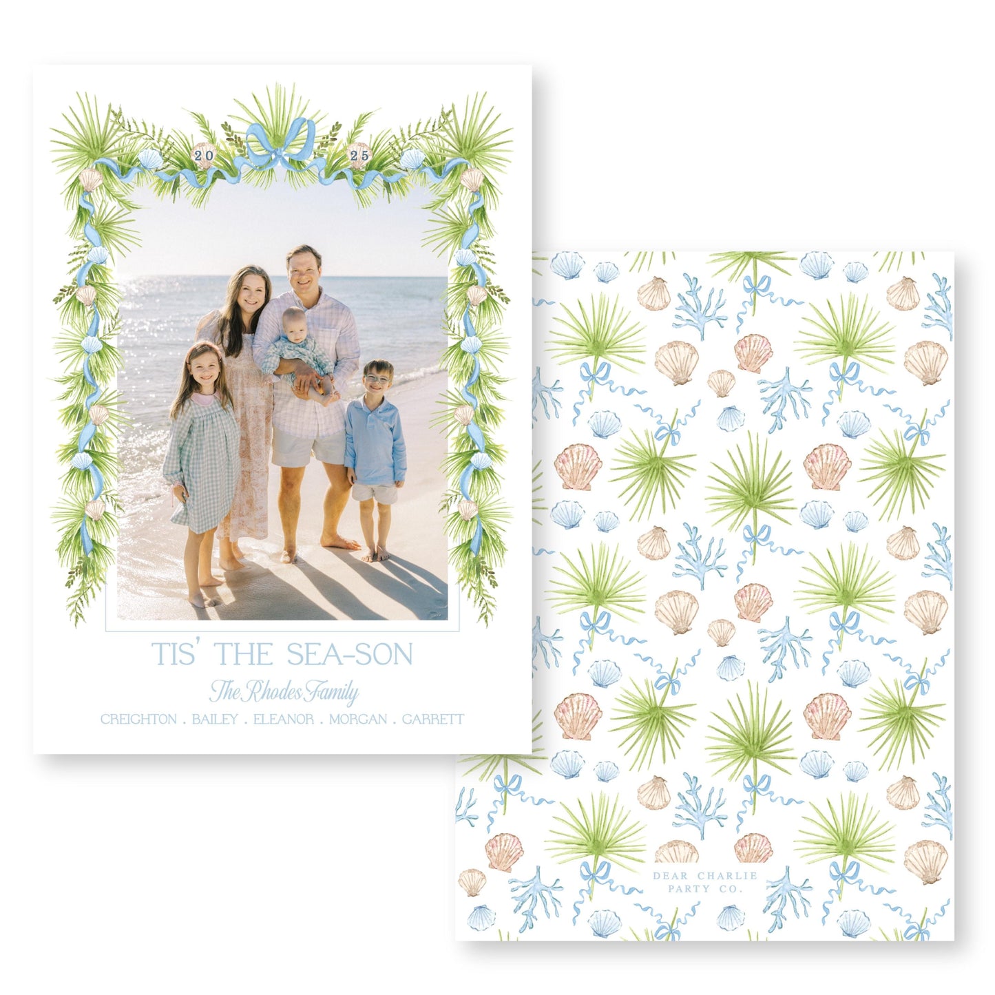 Holiday in the Sun Card in Red | 5x7 Holiday Photo Card with Envelope