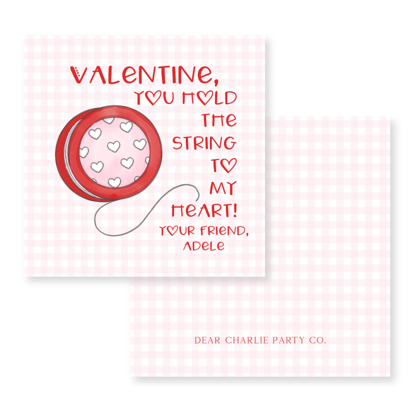 a valentine card with a balloon on it