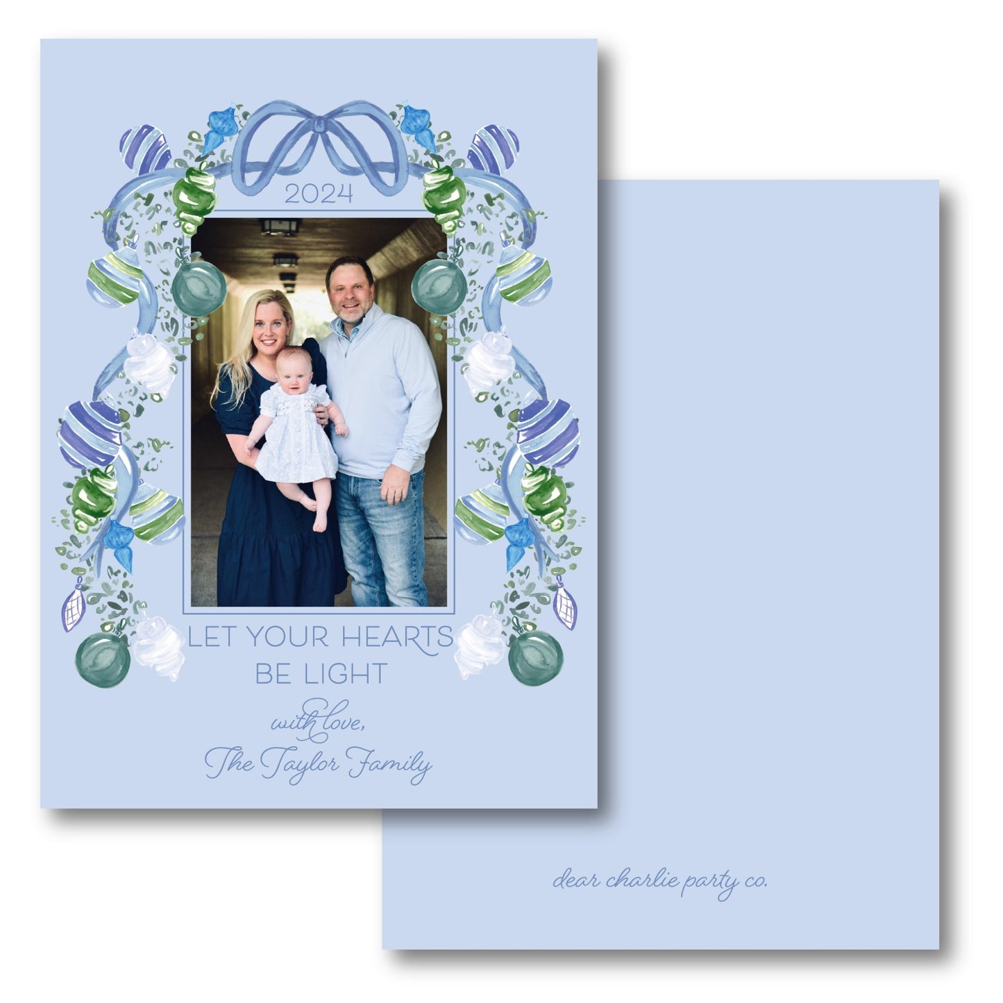 Bauble and Bright | Exclusive Art Holiday Card, Holiday Cards | 5x7 Holiday Photo Card with Envelope