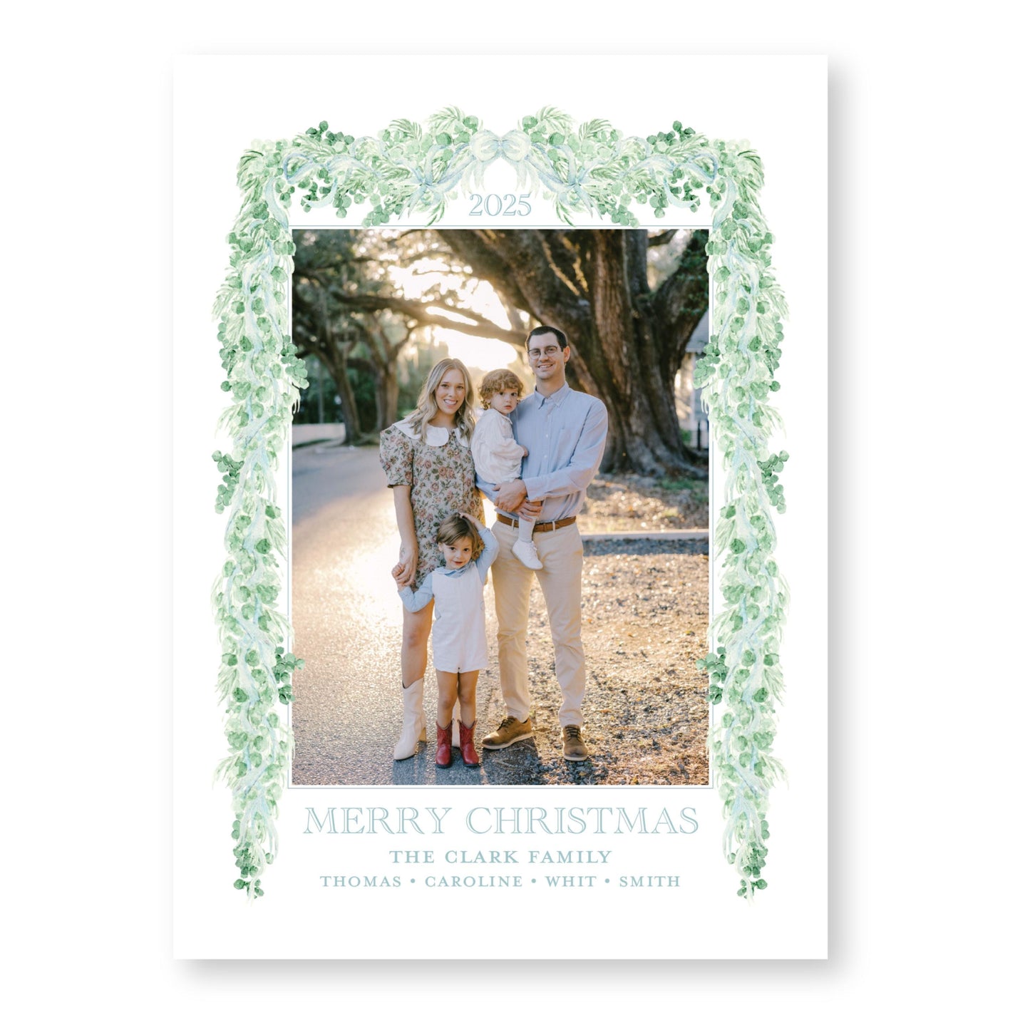 Yuletide Eucalyptus | 5x7 Holiday Photo Card with Envelope