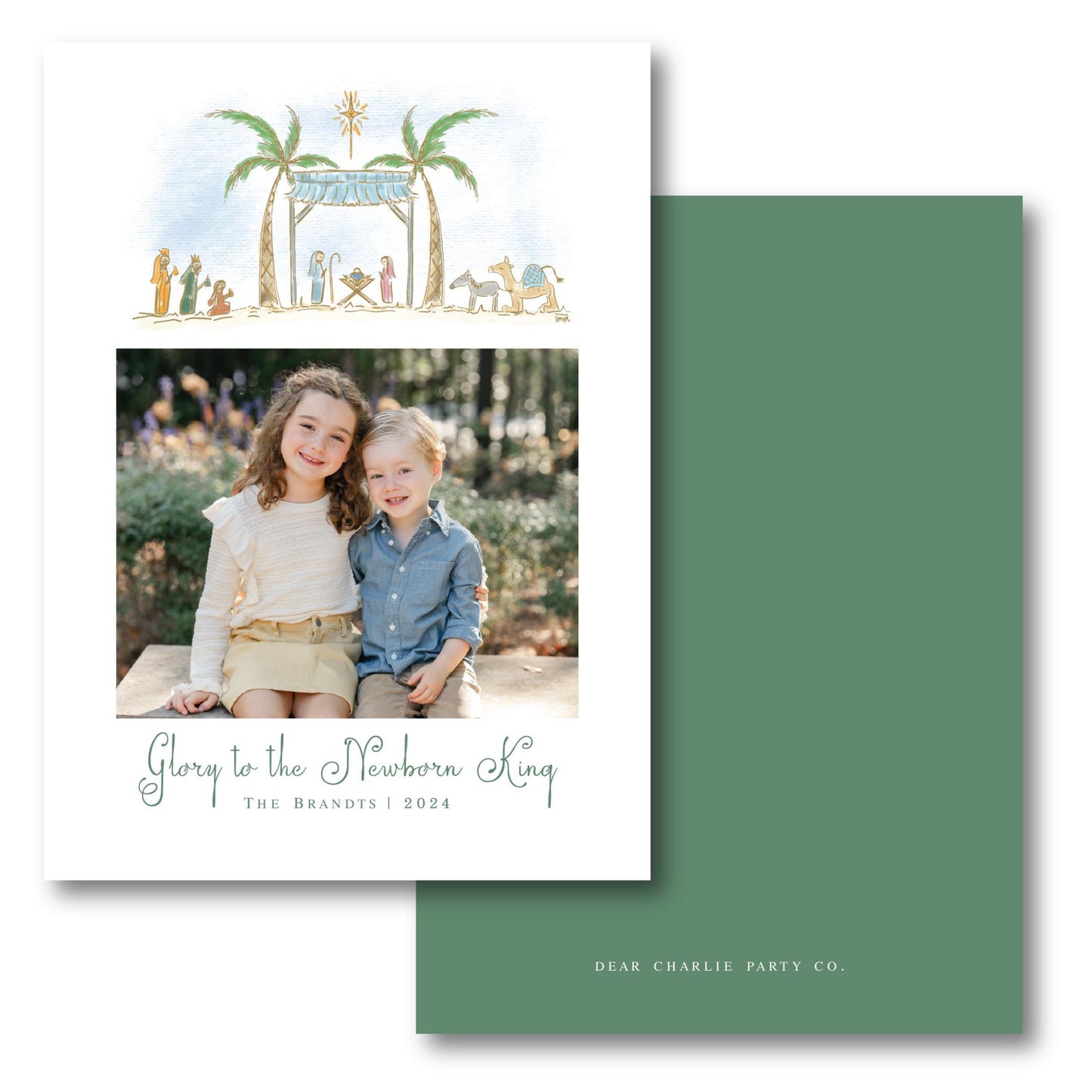Oh Holy Night | 5x7 Holiday Photo Card with Envelope
