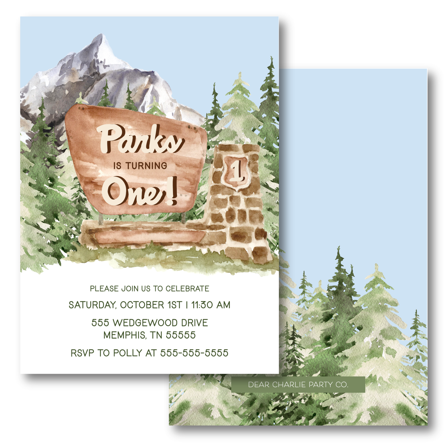 National Park Birthday Invitation