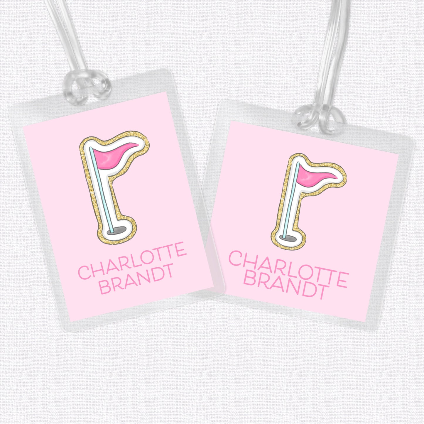 Golf Patch Bag Tag, Luggage Tag, Laminated Bag Tag
