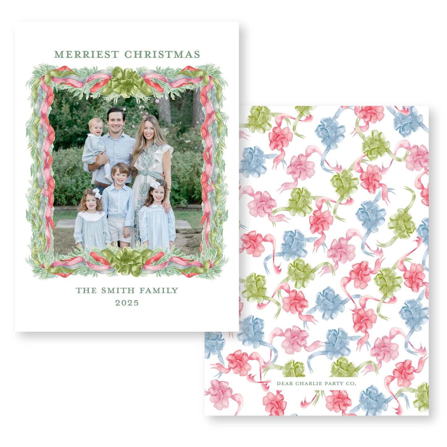 Velvet Trimmings | 5x7 Holiday Photo Card with Envelope