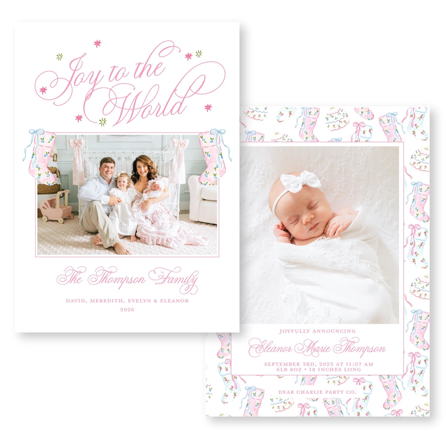Pretty Little Christmas Card | 5x7 Holiday Photo Card with Envelope