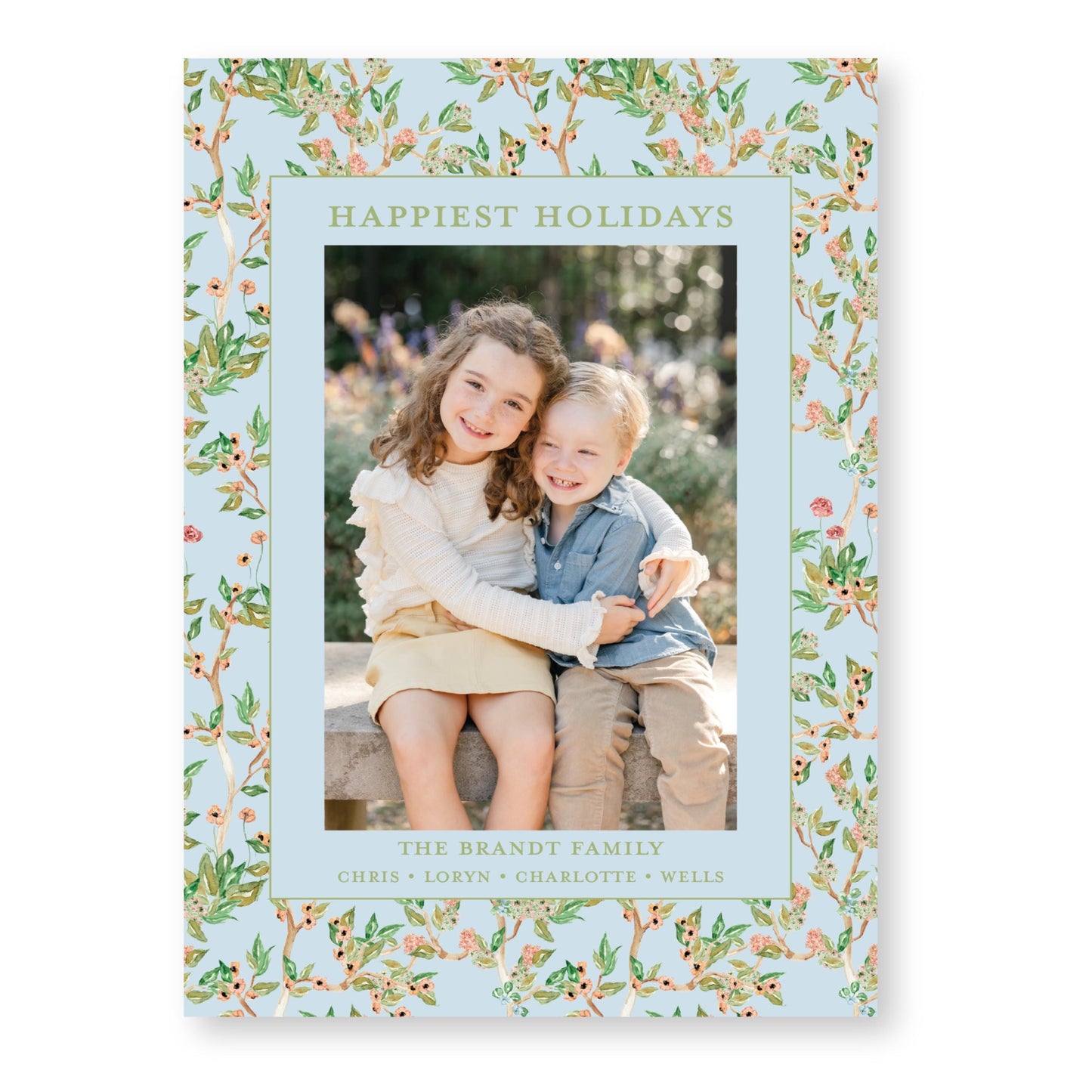 Autumn Chinoiserie | 5x7 Holiday Photo Card with Envelope