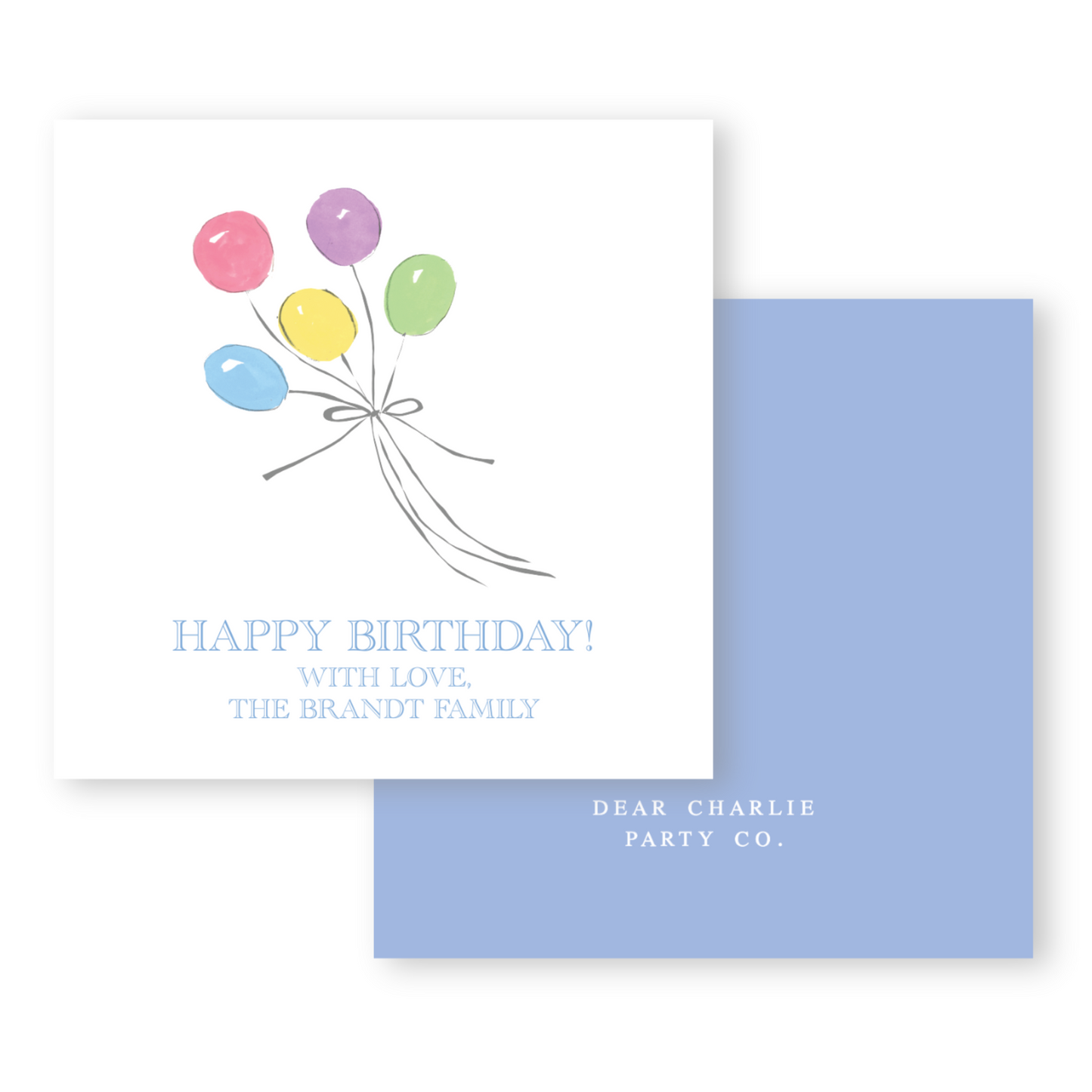 a birthday card with a bunch of balloons