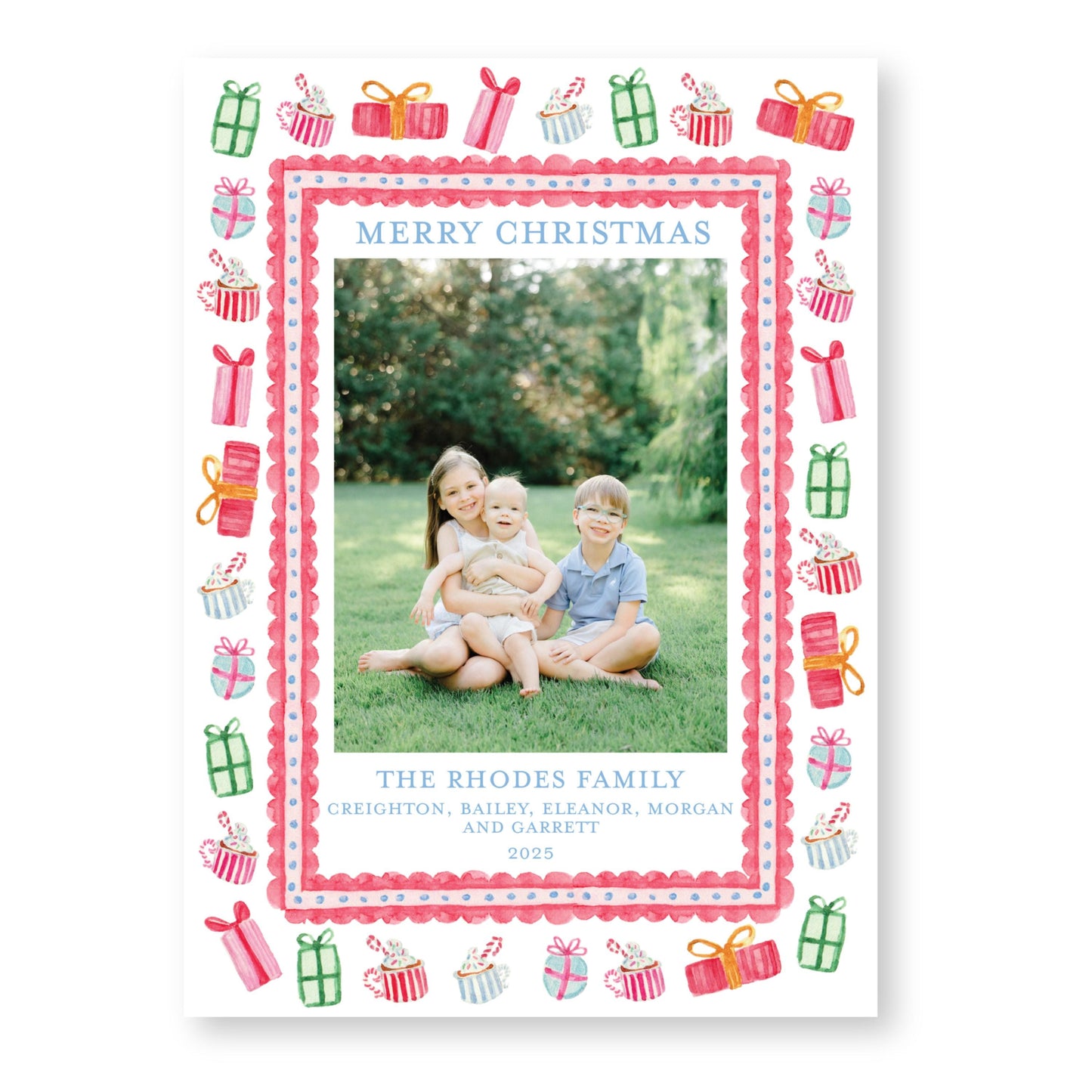 Parade of Presents | 5x7 Holiday Photo Card with Envelope