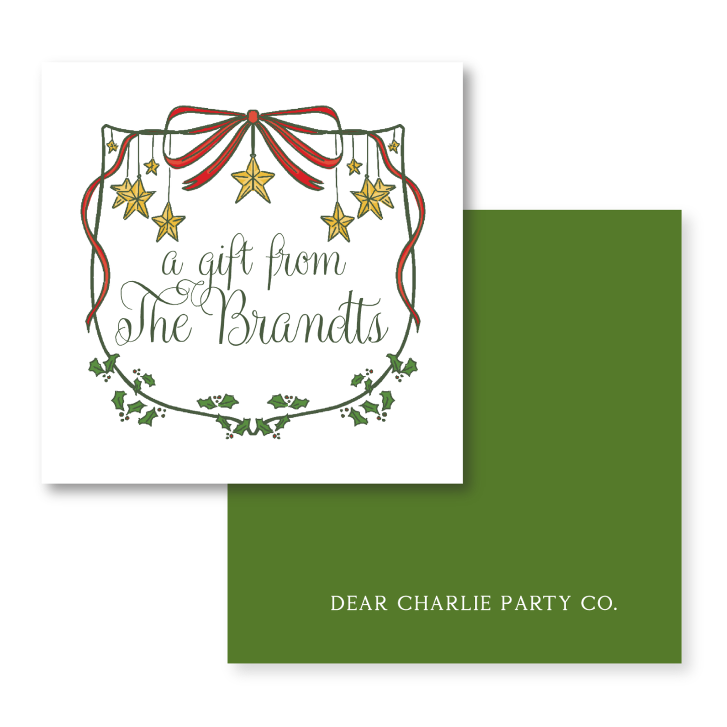 a christmas card with the words, a gift from the branches