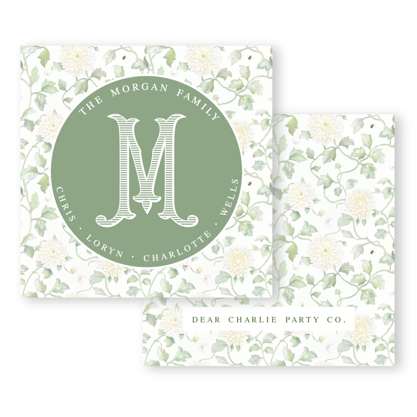 the morgan family logo and business card