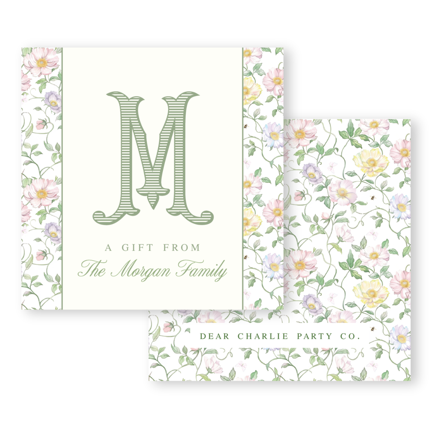 a card with the letter m on it