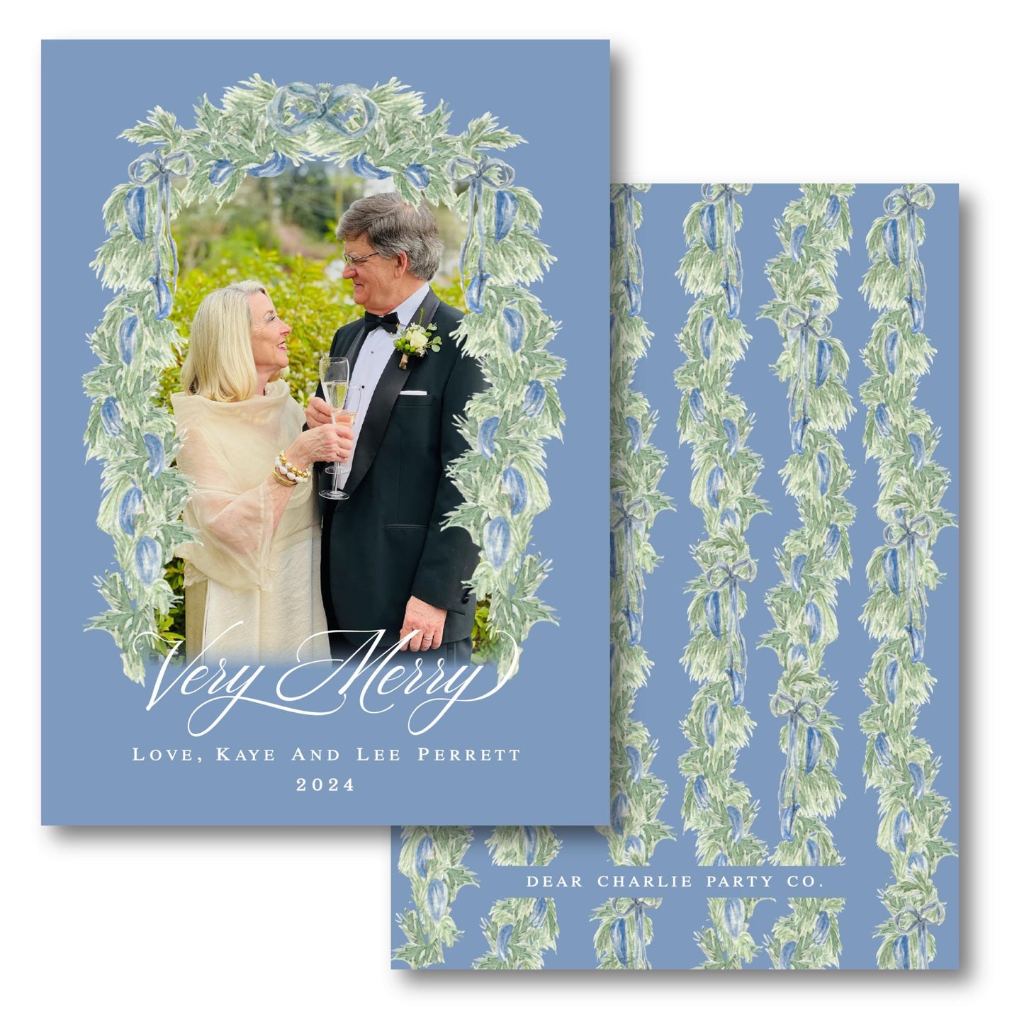 a wedding card with a picture of a couple