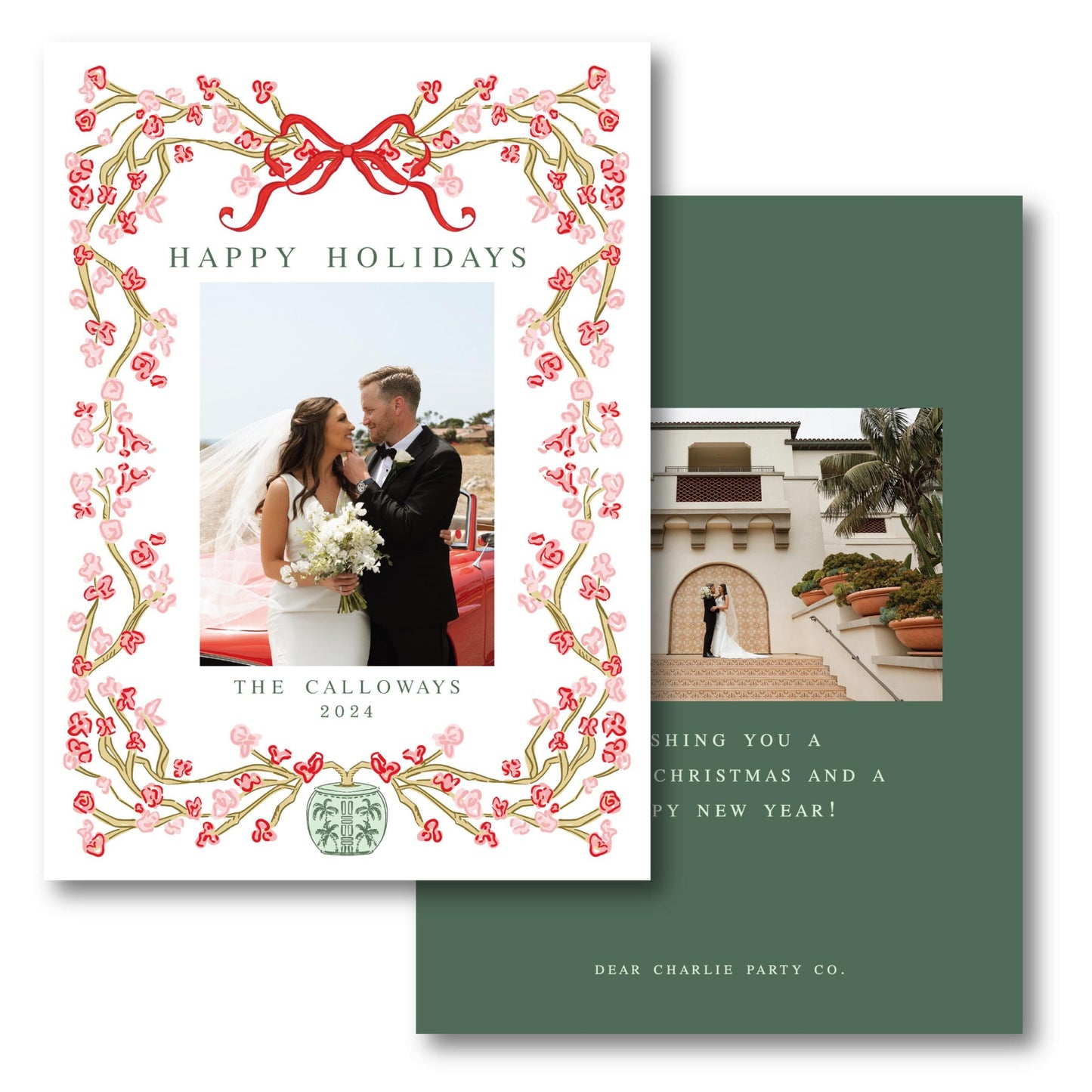 O Orchid Tree in White Holiday Card | 5x7 Holiday Photo Card with Envelope