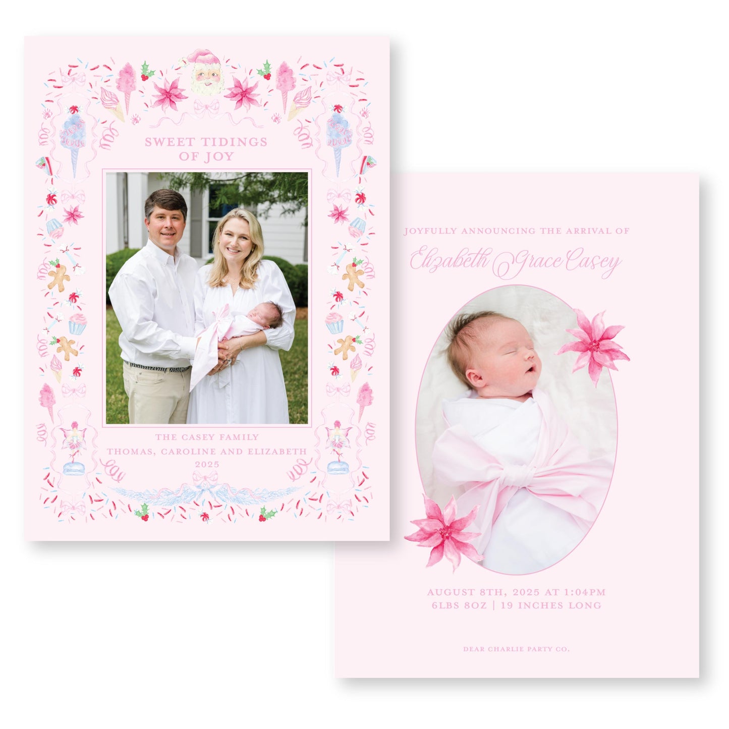 Sweet Tidings and Sugarplums | 5x7 Holiday Photo Card with Envelope