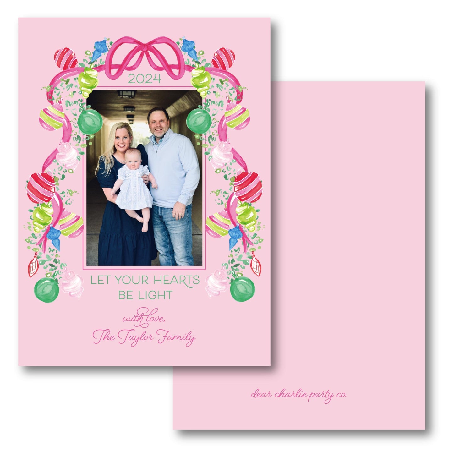 Bauble and Bright | Exclusive Art Holiday Card, Holiday Cards | 5x7 Holiday Photo Card with Envelope