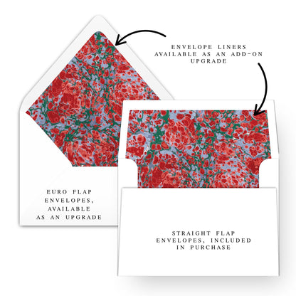 Merry Marble Trim Blue and Red | 2026 Holiday Card