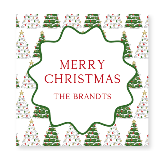 Traditional Christmas Color Tree Tags