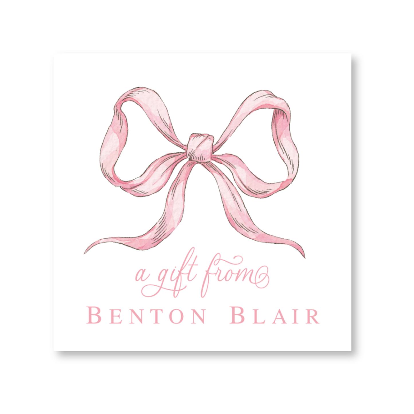 Pink Bow Gift Tag, Gift Stickers, Enclosure Cards