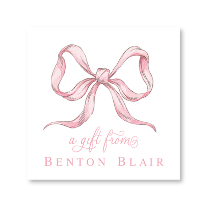 Pink Bow Gift Tag, Gift Stickers, Enclosure Cards