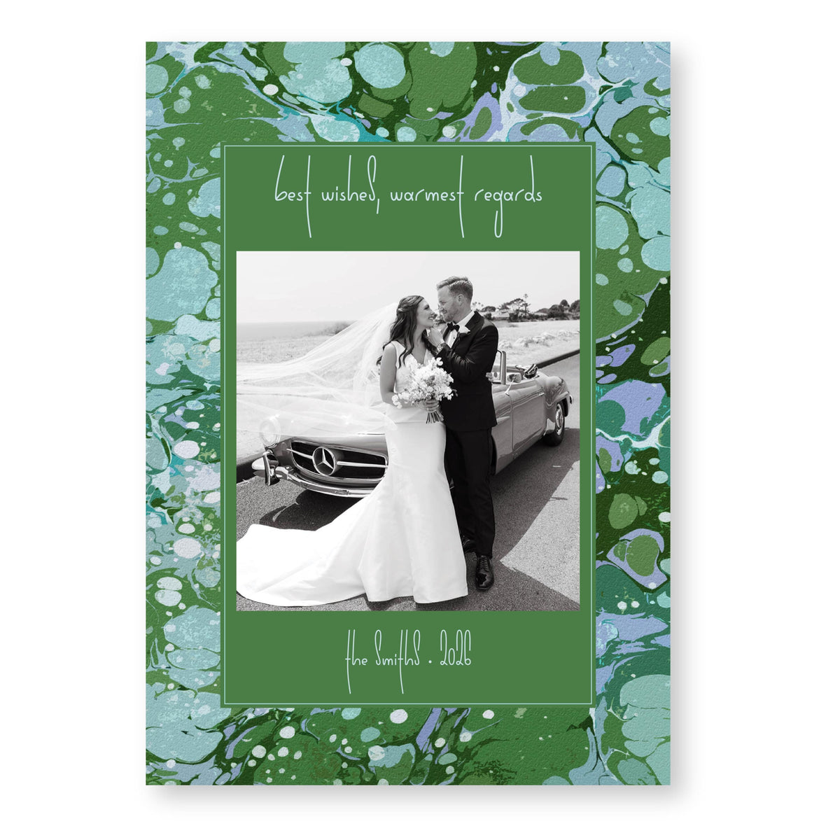 Marble Merriment in Lakeside Card | Holiday Photo Card