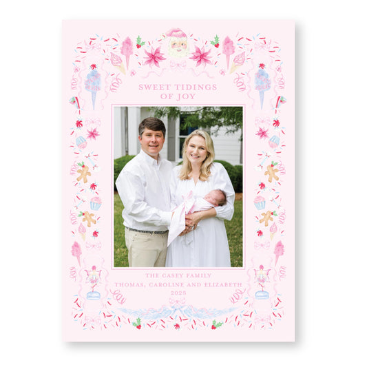 Sweet Tidings and Sugarplums | 5x7 Holiday Photo Card with Envelope