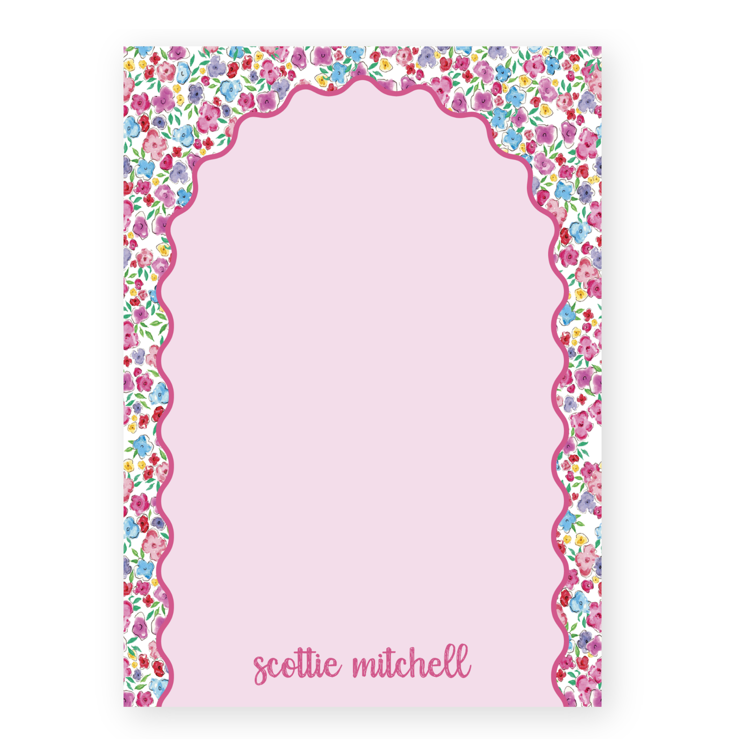 Ditsy Floral Personalized Notepad