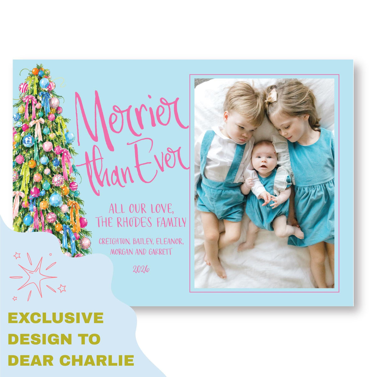 Full of Color Christmas Tree Blue | 2026 Exclusive Art Holiday Card