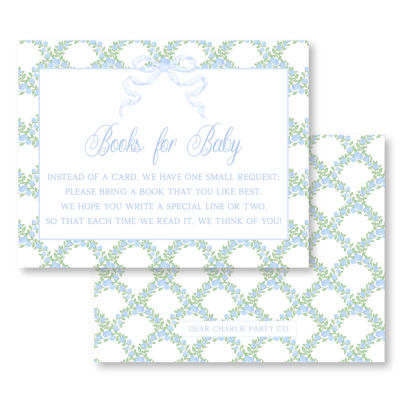 Floral Trellis Books For Baby Insert Card