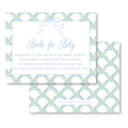 Floral Trellis Books For Baby Insert Card