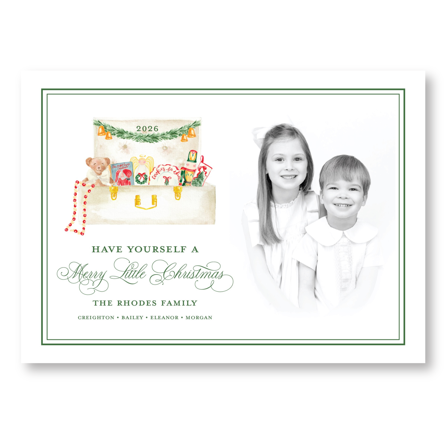 Keepsake Christmas | 5x7 Holiday Photo Card with Envelope